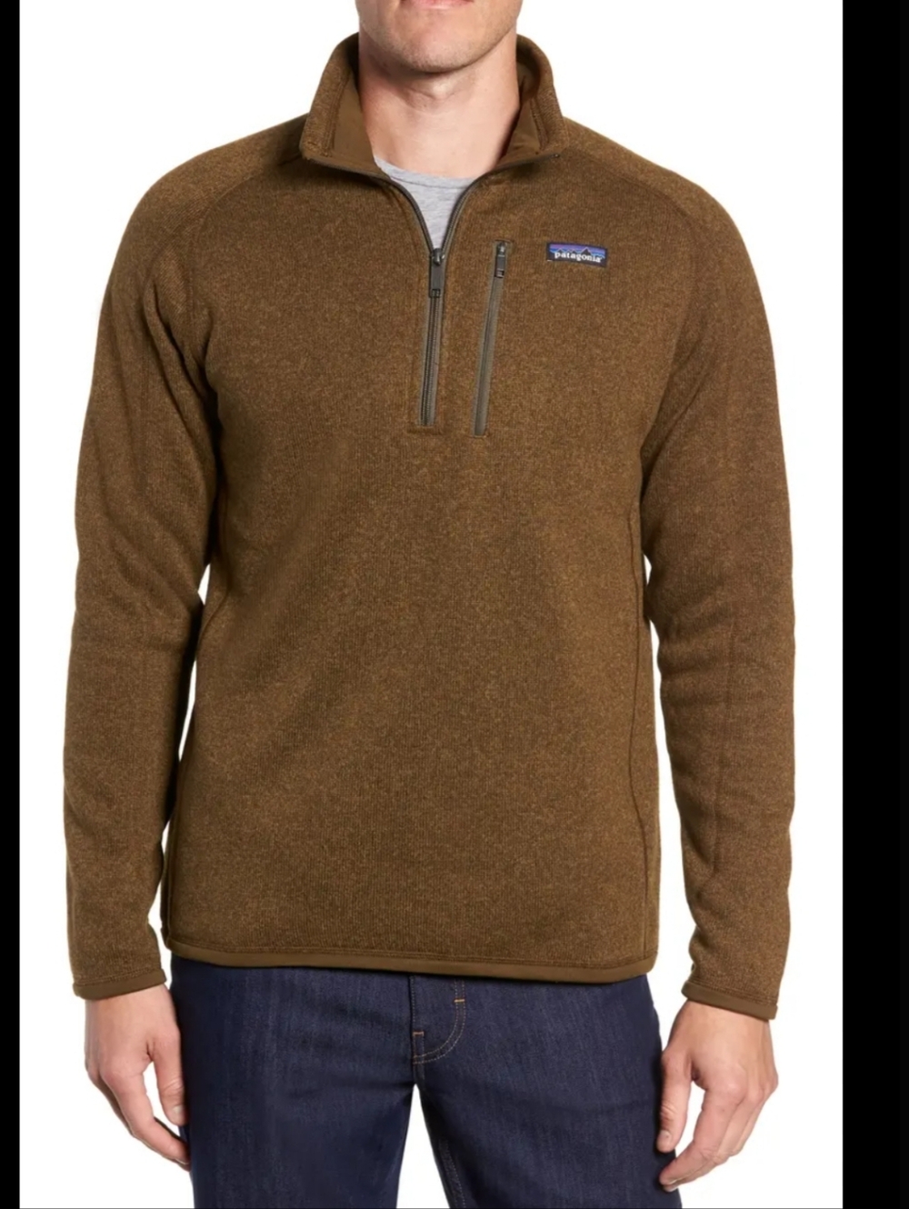 Patagonia Better Sweater Quarter Zip Preppy Brown Fleece Pullover Size XL